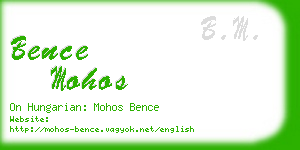 bence mohos business card